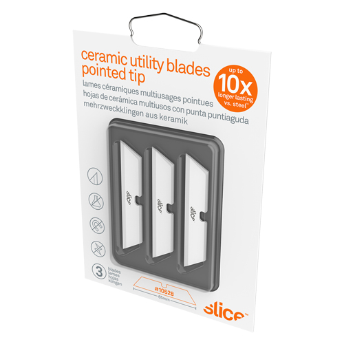 Slice Pointed-Tip Ceramic Utility Knife Blades, Single Style Absolute Business Supply