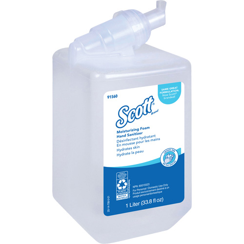 D&eacute;sinfectant moussant et hydratant pour les mains Pro de Scott, 1000 ml, Cartouche de recharge, 62% alcool Absolute Business Supply