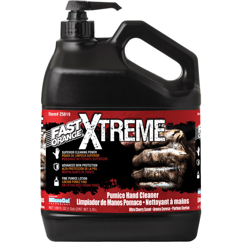 Nettoyant professionnel pour les mains Xtreme, Pierre ponce, 3,78 L, Bouteille &agrave; pompe, Cerise Absolute Business Supply