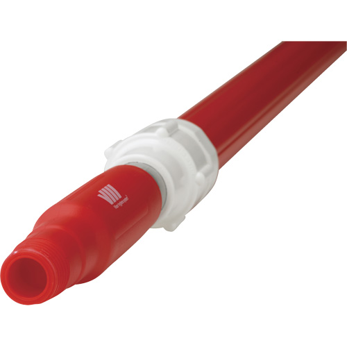 Manche de brosse pour plateforme, Brosse/Support &agrave; tampon, Rouge, T&eacute;lescopique, 62"-113" lo Absolute Business Supply
