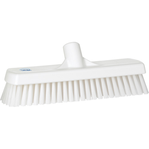 Deck & Wall Scrub Brush, Stiff Bristles, 12", Polyester, White Absolute Business Supply