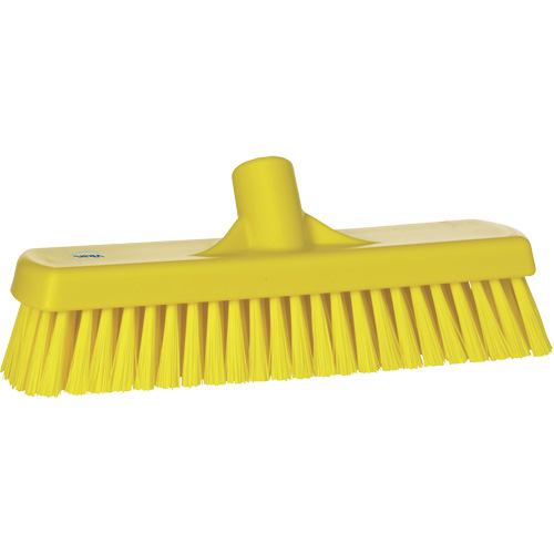 Deck & Wall Scrub Brush, Stiff Bristles, 12", Polyester, Yellow Absolute Business Supply