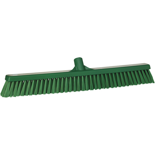 Balai-brosse &agrave; soies combin&eacute;es, Crins Cors&eacute;/Fin, 24", Polyester, Vert Absolute Business Supply