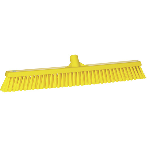 Balai-brosse &agrave; soies combin&eacute;es, Crins Cors&eacute;/Fin, 24", Polyester, Jaune Absolute Business Supply