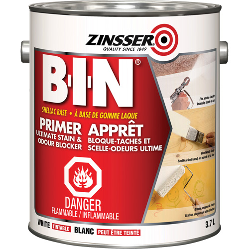 Appr&ecirc;t-scellant &agrave; base de gomme-laque B-I-N, 3,7 L, Gallon, Blanc teintable Absolute Business Supply