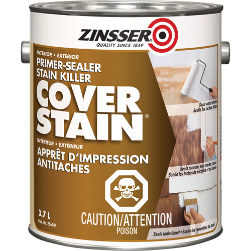 Cover Stain&reg; Oil-Base Primer Sealer, 3.7 L, Gallon, White Absolute Business Supply