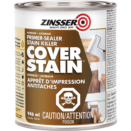 Scellant d'appr&ecirc;t &agrave; base d'huile Cover Stain, 946 ml, Canette, Blanc Absolute Business Supply