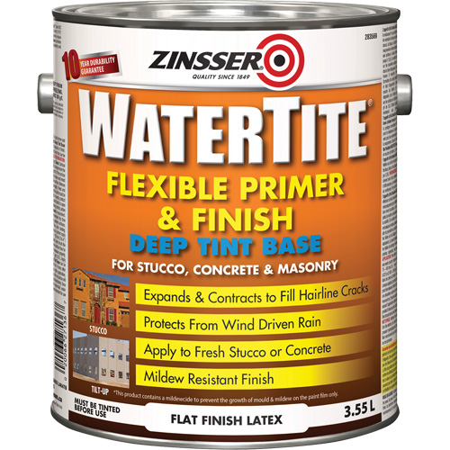 Watertite&reg; Weatherproof Flexible Primer & Finish, 3.55 L, Gallon, Deep Tint Base Absolute Business Supply