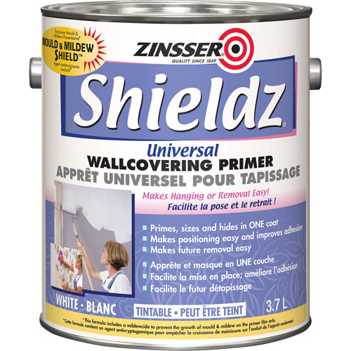 Shieldz&reg; Universal Wall Covering Primer, 3.7 L, Gallon, Tintable White Absolute Business Supply