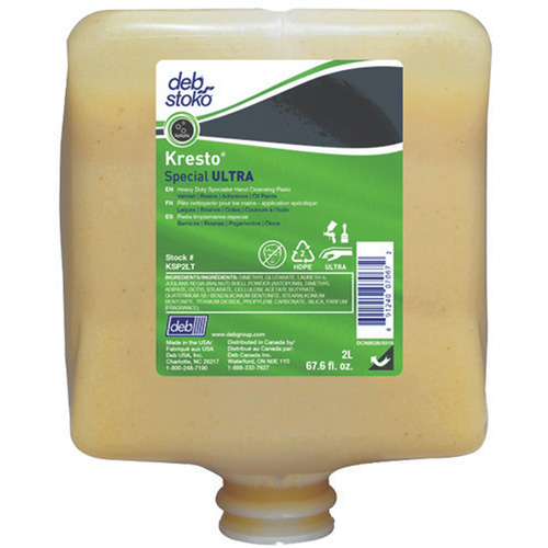 Recharge de nettoyant pour les mains Kresto Special Ultra, P&acirc;te, 2 L, Cartouche en plastique, Fraîcheur Absolute Business Supply