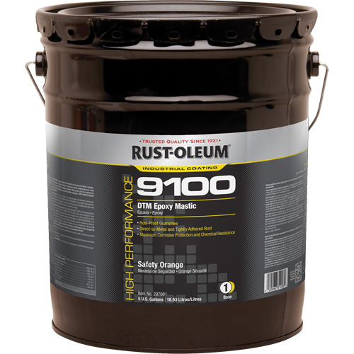 Base de mastic &eacute;poxy DTM du syst&egrave;me 9100, Orange s&eacute;curit&eacute;, 5 gal., Seau Absolute Business Supply