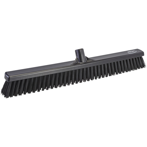 T&ecirc;te de balai-brosse &agrave; soies combin&eacute;es, Crins Cors&eacute;/Fin, 24", Polyester, Noir Absolute Business Supply
