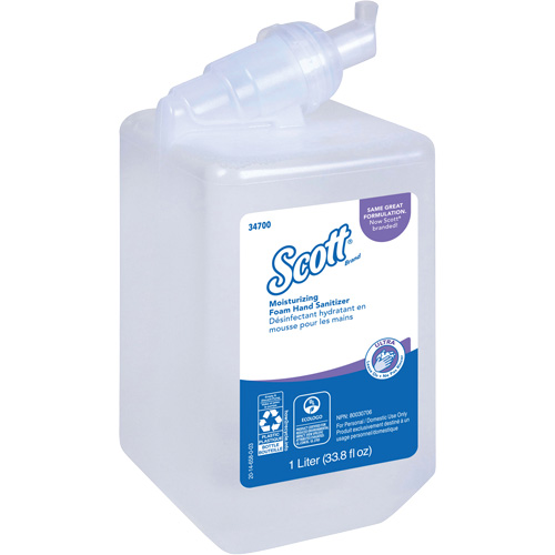 Mousse d&eacute;sinfectante et hydratante pour les mains Control de Scott, 1000 ml, Cartouche de recharge, 70 % alcool Absolute Business Supply