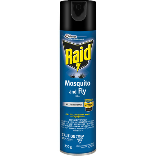 Raid&reg; Mosquito & Fly Killer, 350 g, Solvent Base Absolute Business Supply