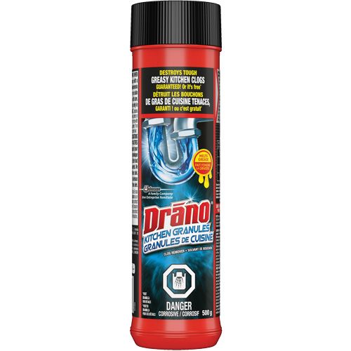 Granules nettoyantes pour drain d&eacute;vier de cuisine de Drano Absolute Business Supply