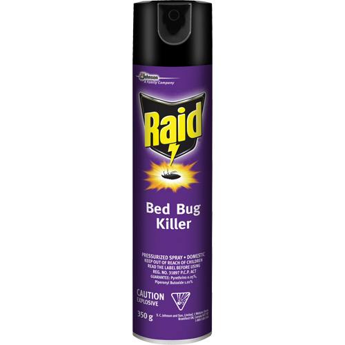 Raid&reg; Bed Bug Killer Insecticide, 350 g, Aerosol Can, Solvent Base Absolute Business Supply