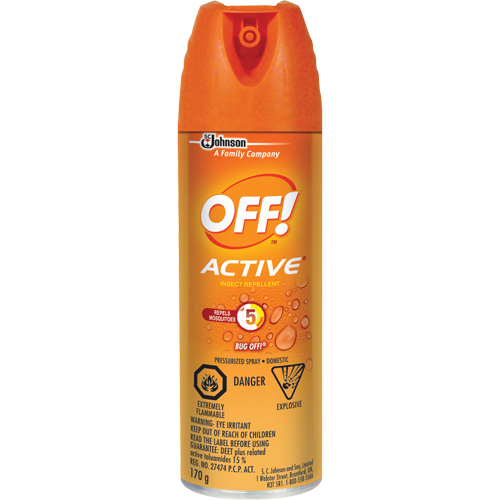 Insectifuge Off! Active, DEET &agrave; 15 %, A&eacute;rosol, 170 g Absolute Business Supply
