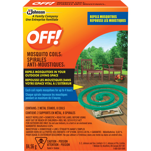 Spirales antimoustiques Off!, Sans DEET, Spirale,  Absolute Business Supply