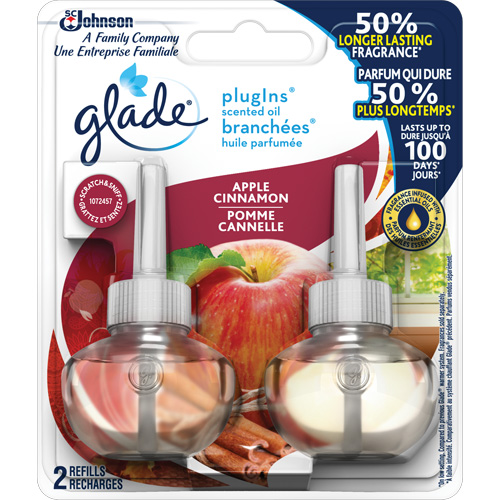 Glade&reg; PlugIns&reg; Scented Oil Refills, Apple Cinnamon, Cartridge Absolute Business Supply