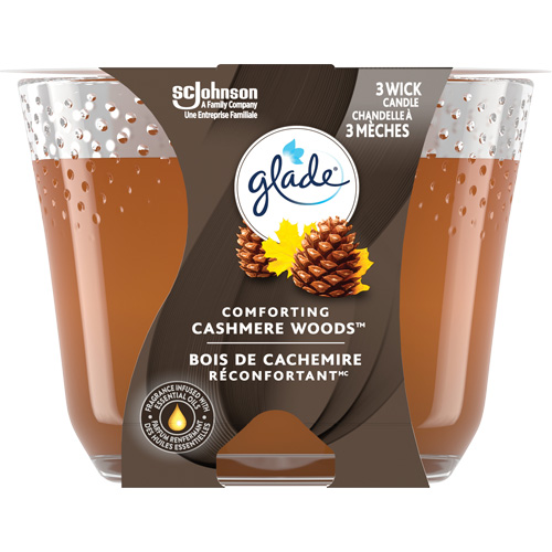 Glade&reg; 3-Wick Candle, Cashmere Woods&reg; Absolute Business Supply