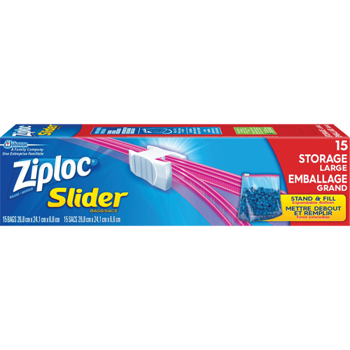 Sacs d'emballage &agrave; glissi&egrave;re Ziploc Absolute Business Supply