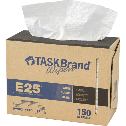 TaskBrand&reg; E25 Economy Scrim Wipers, All-Purpose, 16-3/4" L x 9-3/4" W Absolute Business Supply