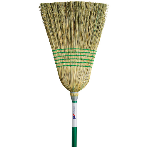 Balai de paille &agrave; usage l&eacute;ger, Six cordes, Manche Bois Absolute Business Supply