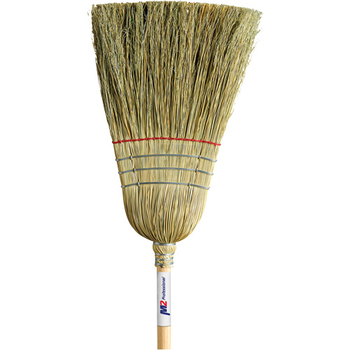 Balai de paille robuste, Une corde, Manche Bois Absolute Business Supply
