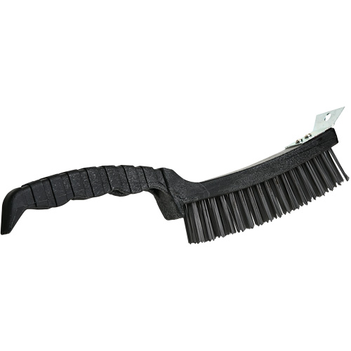 Scratch Brush, Steel, 4 x 17 Wire Rows, 12" Long Absolute Business Supply