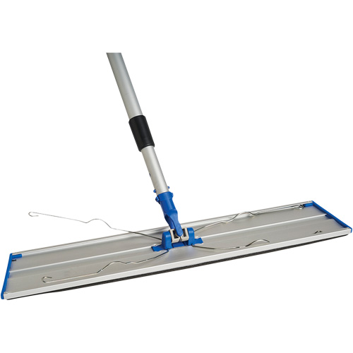 Support de vadrouille &agrave; &eacute;pousseter Static Attack avec manche t&eacute;lescopique, 24", Aluminium Absolute Business Supply