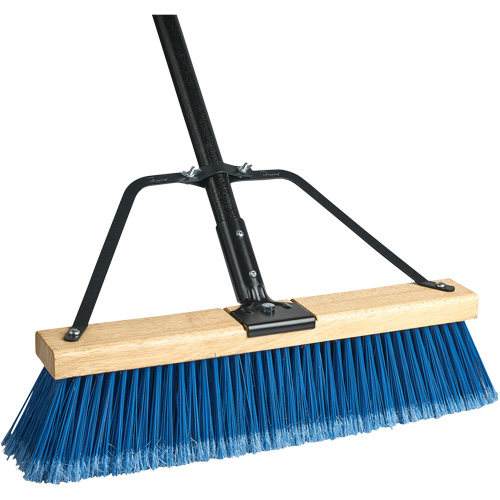 Ryno Push Broom with Braced Handle, 36", Fine, PVC Bristles Absolute Business Supply