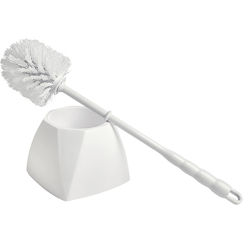 Bowl Brush with Caddy, 15-1/2" L, Polypropylene Bristles, White Absolute Business Supply