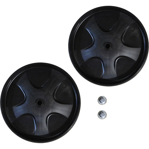Roues de rechange avec capuchons &agrave; pression pour chariot &agrave; d&eacute;chets Absolute Business Supply