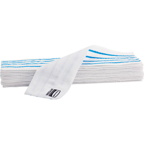 Disposable Mop Pad, Hook and Loop Style, Microfibre, 18" L x 4" W Absolute Business Supply