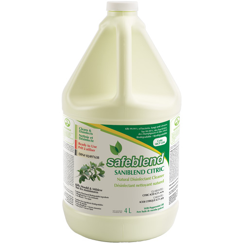 Nettoyant d&eacute;sinfectant CITRIC &agrave; l'huile de menthe poivr&eacute;e, 4 L, Cruche Absolute Business Supply
