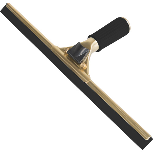 Handheld Window Squeegee, 14", Rubber, Brass Frame Absolute Business Supply