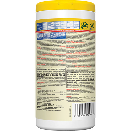 Lingettes d&eacute;sinfectantes, 75 lingettes Absolute Business Supply