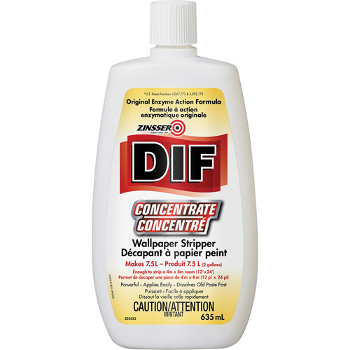 D&eacute;capant &agrave; papier peint en liquide concentr&eacute; Zinsser DIF, 635 ml, Bouteille Absolute Business Supply