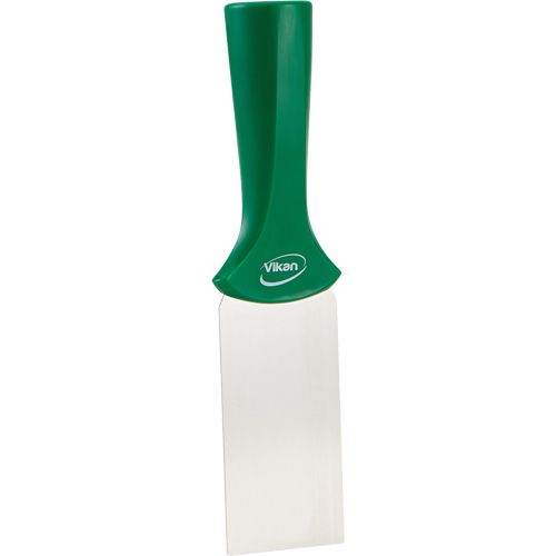 Handle-Mounted Stainless Steel Scraper, Green, 2" W x 8" L Absolute Business Supply