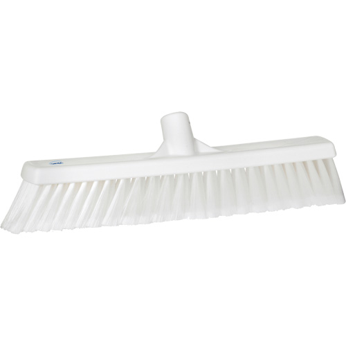 Fine Particle Push Broom, Fine/Split Bristles, 16-1/4", Polypropylene, White Absolute Business Supply