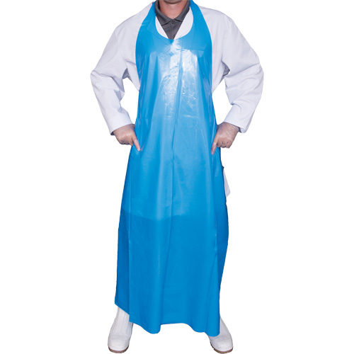 Tablier Top Dog de 6 mil, Polyur&eacute;thane, 50" lo x Bleu Absolute Business Supply