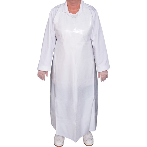 Tablier Top Dog de 6 mil, Polyur&eacute;thane, 50" lo x Blanc Absolute Business Supply