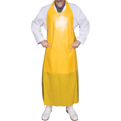 Tablier Top Dog de 6 mil, Polyur&eacute;thane, 50" lo x Jaune Absolute Business Supply