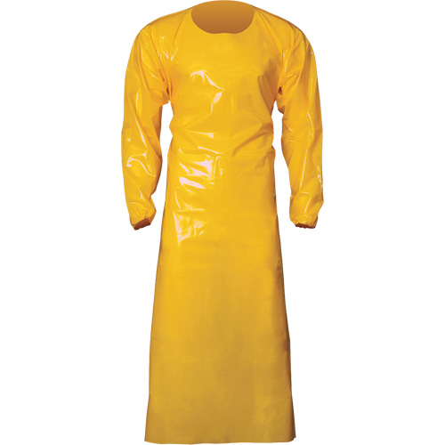 Top Dog 6 Mil. Gown, X-Large, Yellow, Polyurethane Absolute Business Supply