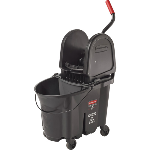 Wavebrake&reg; Bucket & Wringer, Down Press, 8.75 US Gal.(35 Quart), Black Absolute Business Supply