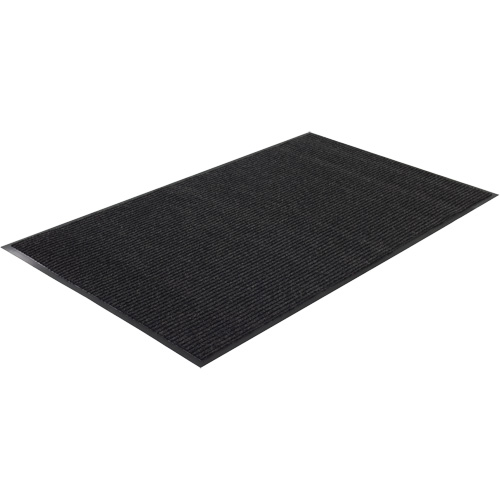 Twin Rib Matting, Wiper/Scraper, 2' x 3' x 1/4", Charcoal Absolute Business Supply