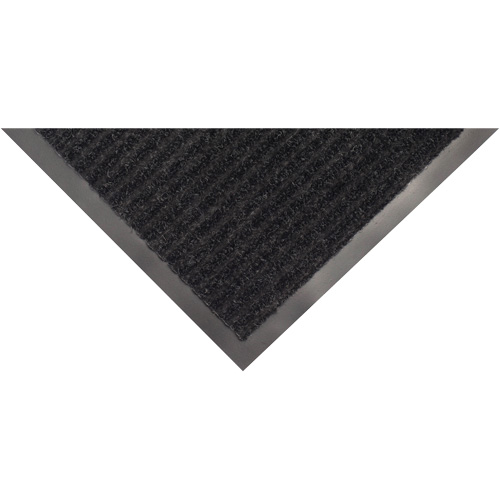 Twin Rib Matting, Wiper/Scraper, 2' x 3' x 1/4", Charcoal Absolute Business Supply