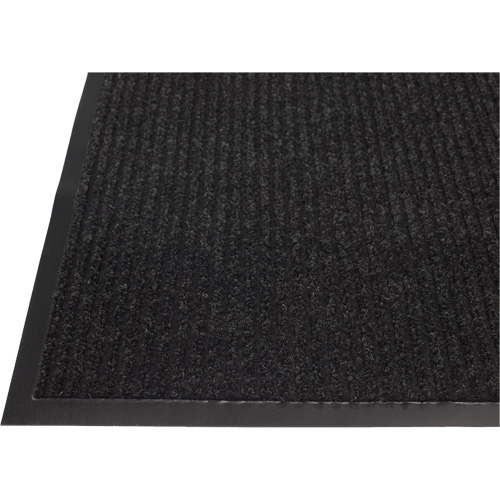 Twin Rib Matting, Wiper/Scraper, 2' x 3' x 1/4", Charcoal Absolute Business Supply