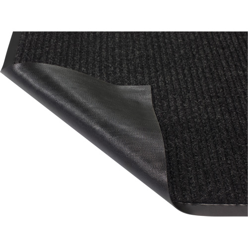 Twin Rib Matting, Wiper/Scraper, 2' x 3' x 1/4", Charcoal Absolute Business Supply