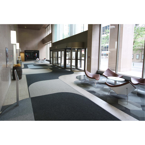 Supreme Knob Entrance Matting, Wiper/Scraper, 3-1/2' x 6' x 7/16", Charcoal Absolute Business Supply